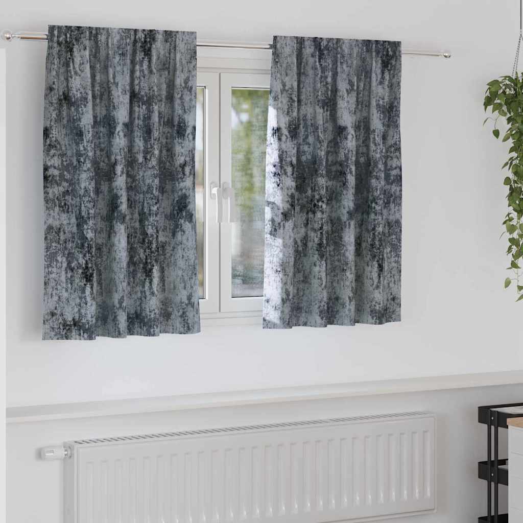 Rideaux en velours avec 2 rideaux gris argenté 140 x 140 cm Velours