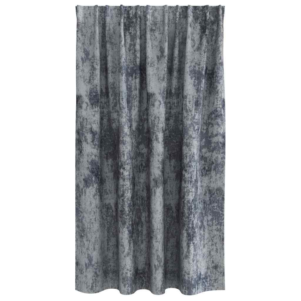 Rideaux en velours avec 2 rideaux gris argenté 140 x 140 cm Velours