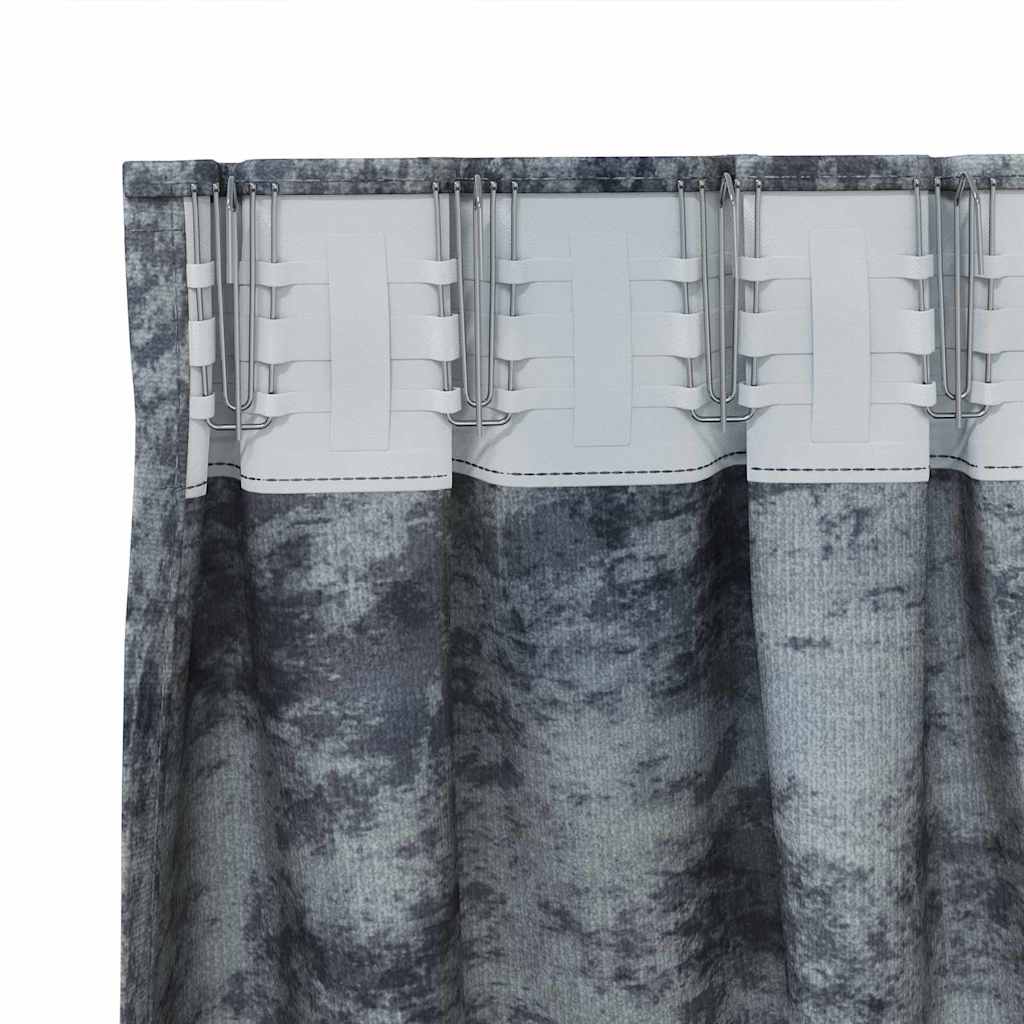 Rideaux en velours avec embrasses, 2 pièces, gris argenté, 175 x 140 cm, velours