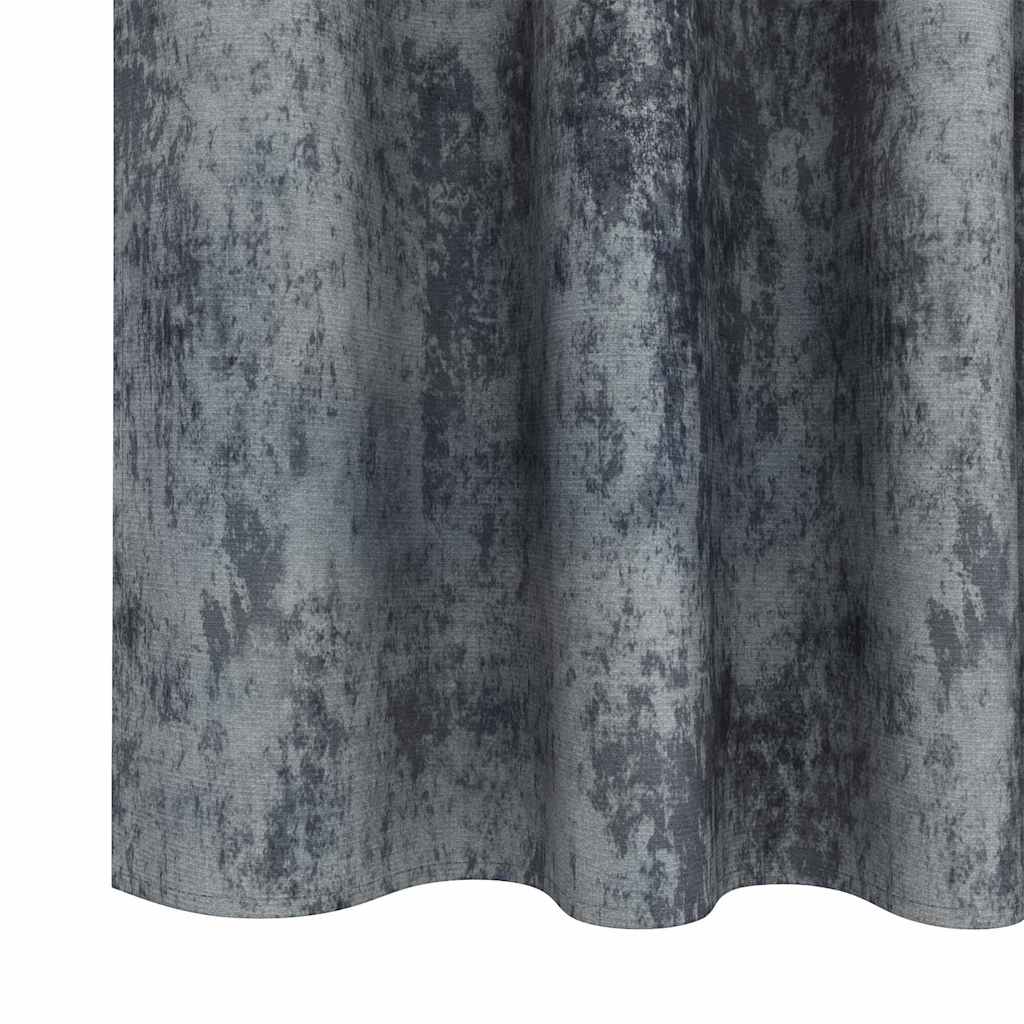 Samtvorhänge mit Vorhängen 2 pcs Silber Grau 225 x 140 cm Samt