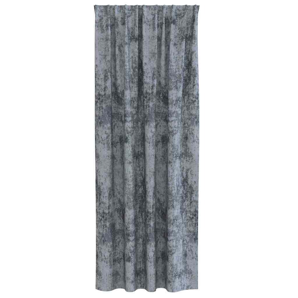 Samtvorhänge mit Vorhängen 2 pcs Silber Grau 225 x 140 cm Samt