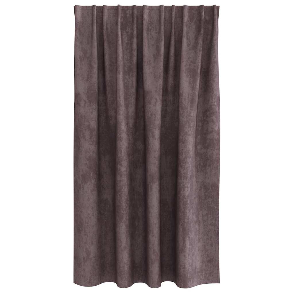 Samtvorhänge mit Vorhängen 2 pcs Braun 140 x 140 cm Samt