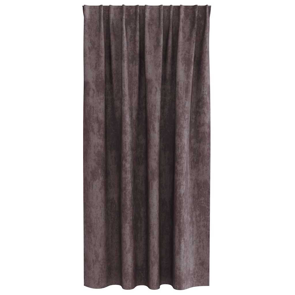 Samtvorhänge mit Vorhängen 2 pcs Braun 175 x 140 cm Samt