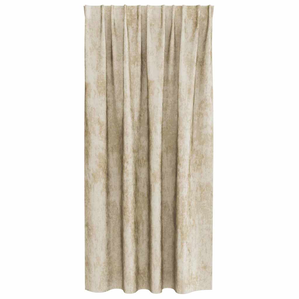 Samtvorhänge mit Vorhängen 2 pcs Creme 175 x 140 cm Samt