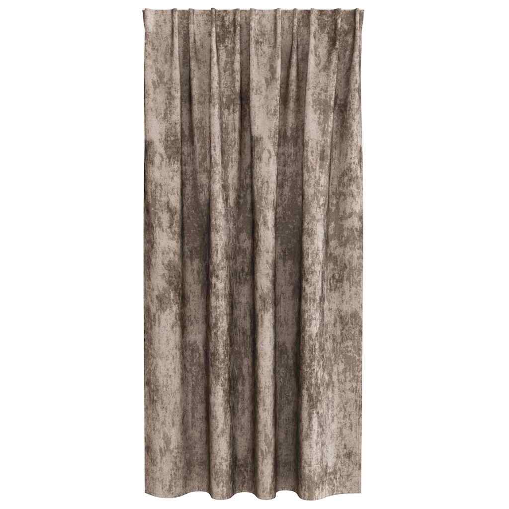 Rideaux en velours avec 2 rideaux cappuccino 175 x 140 cm velours