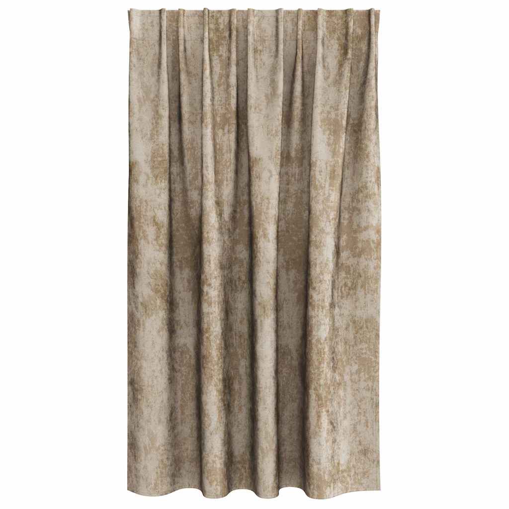 Rideaux en velours avec embrasses 2 pcs Champagne 140 x 140 cm Velours