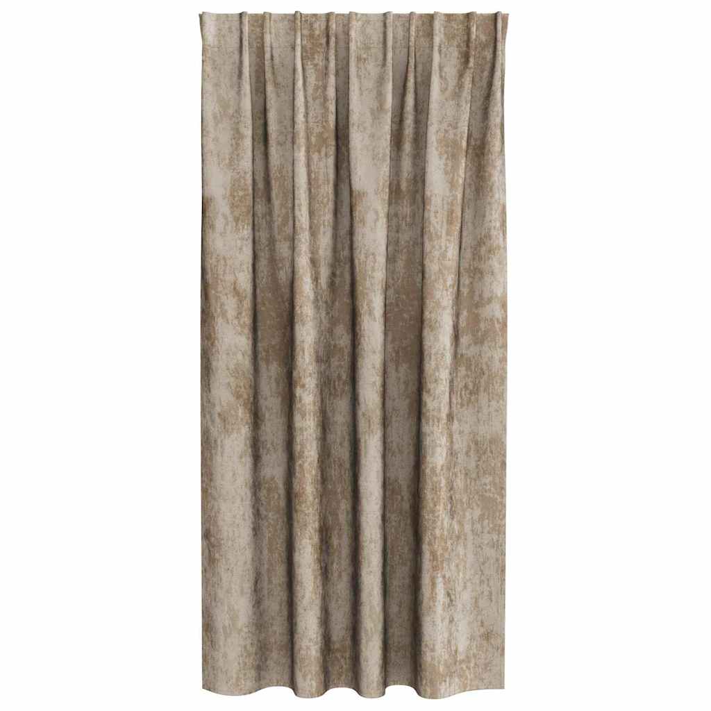 Rideaux en velours avec rideaux 2 pcs Champagne 175 x 140 cm Velours