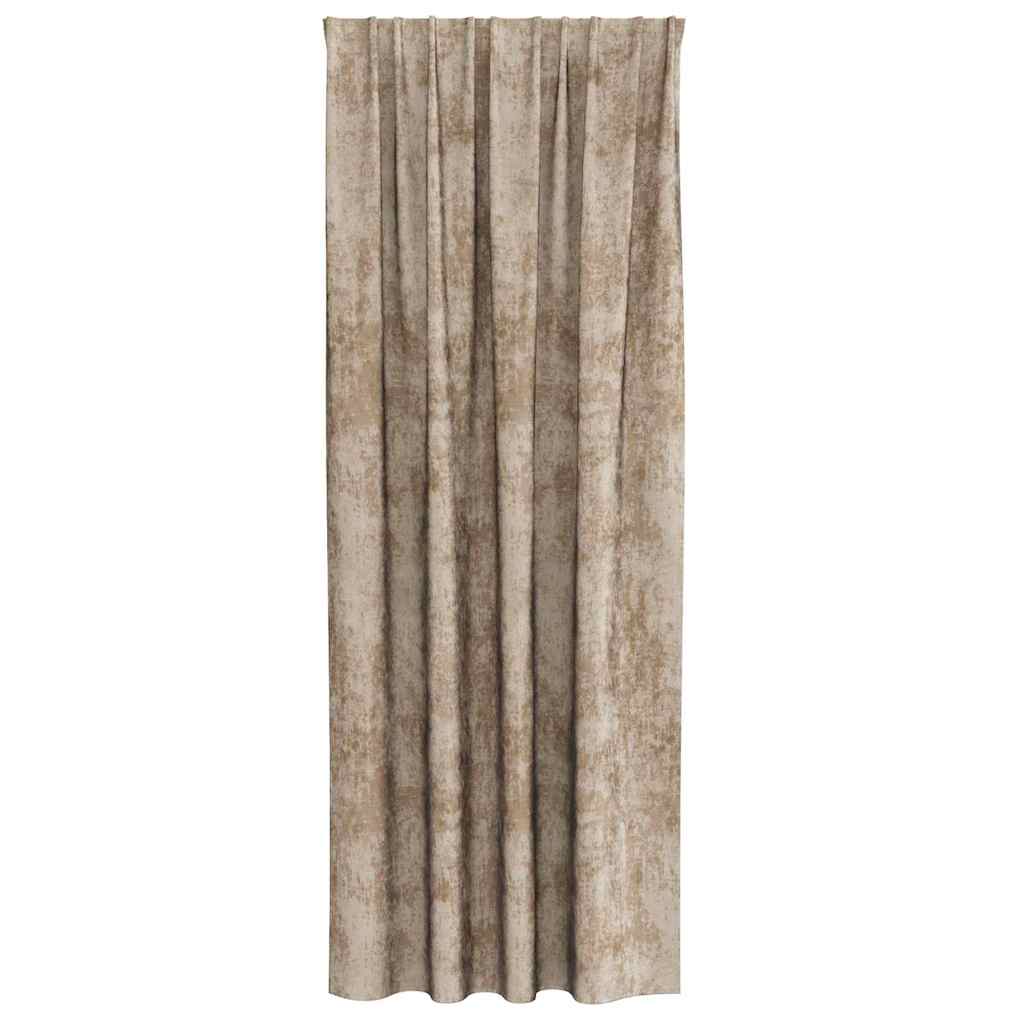 Rideaux en velours avec embrasses 2 pcs Champagne 260 x 140 cm Velours