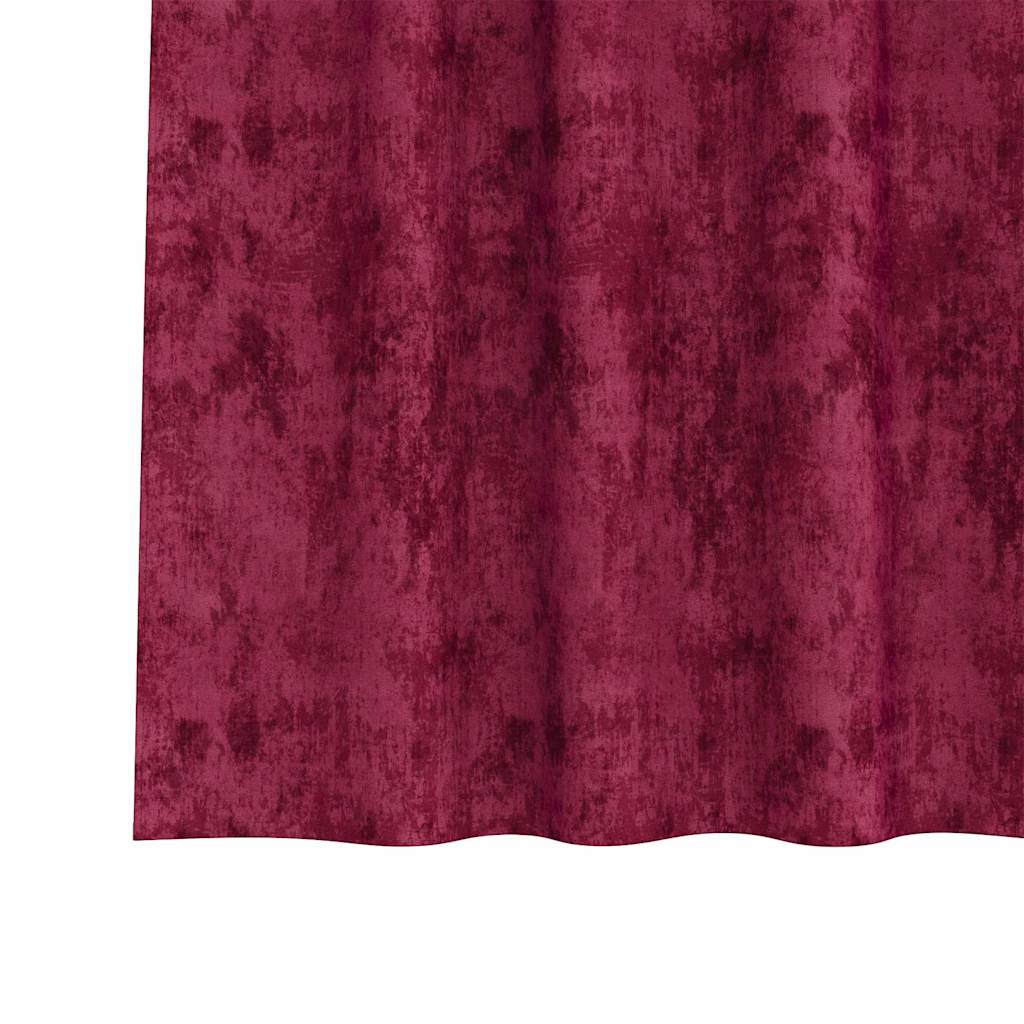 Samtvorhänge mit Vorhängen 2 pcs Weinrot 175 x 140 cm Samt