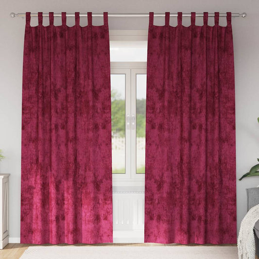 Samtvorhänge mit Vorhängen 2 pcs Weinrot 225 x 140 cm Samt