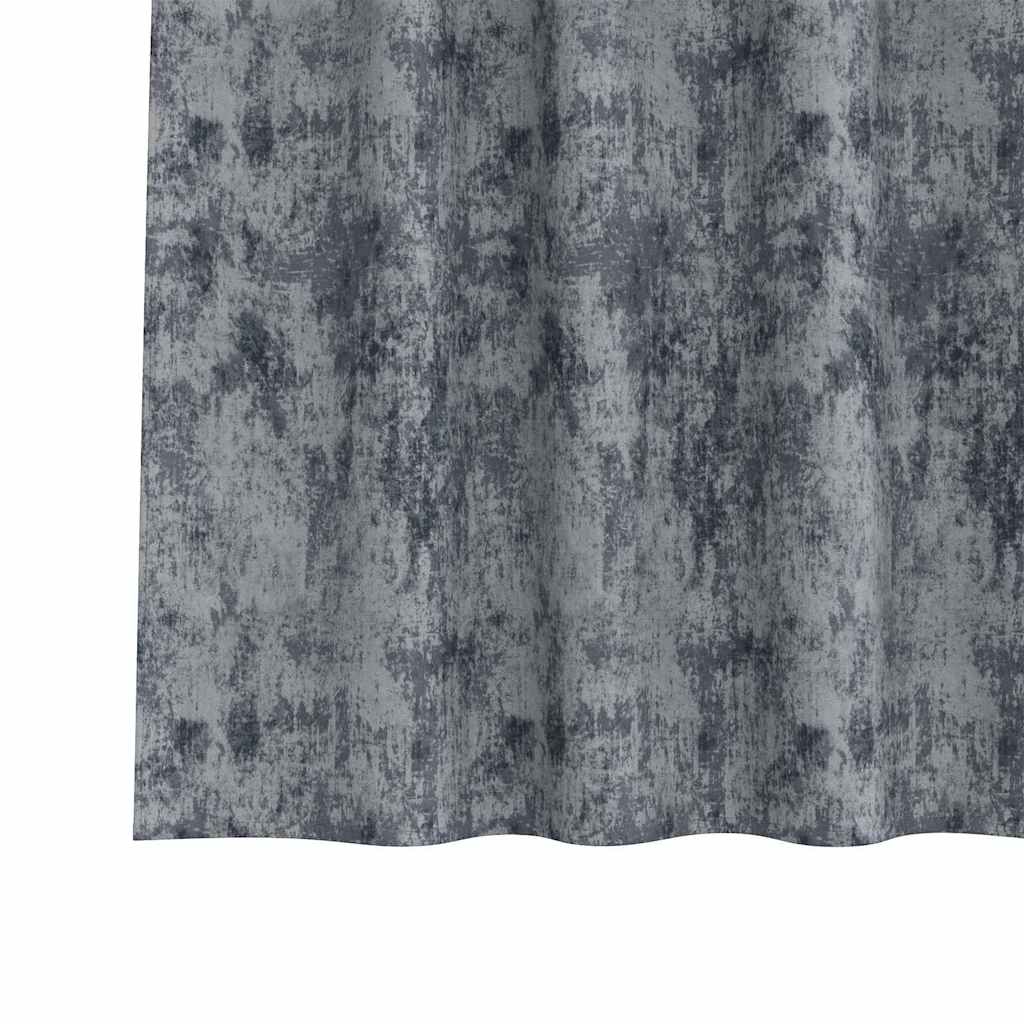 Samtvorhänge mit Vorhängen 2 pcs Silber Grau 260 x 140 cm Samt