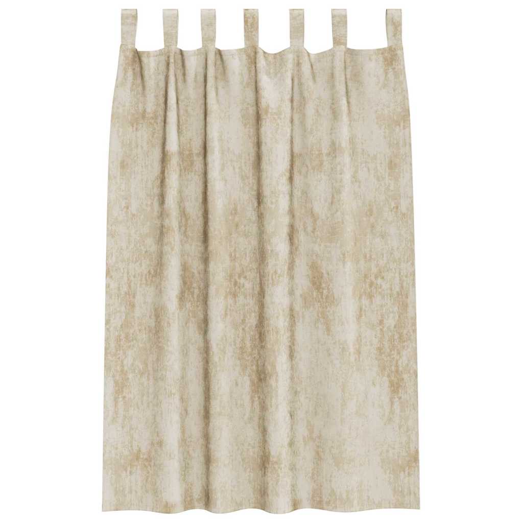 Samtvorhänge mit Vorhängen 2 pcs Creme 175 x 140 cm Samt