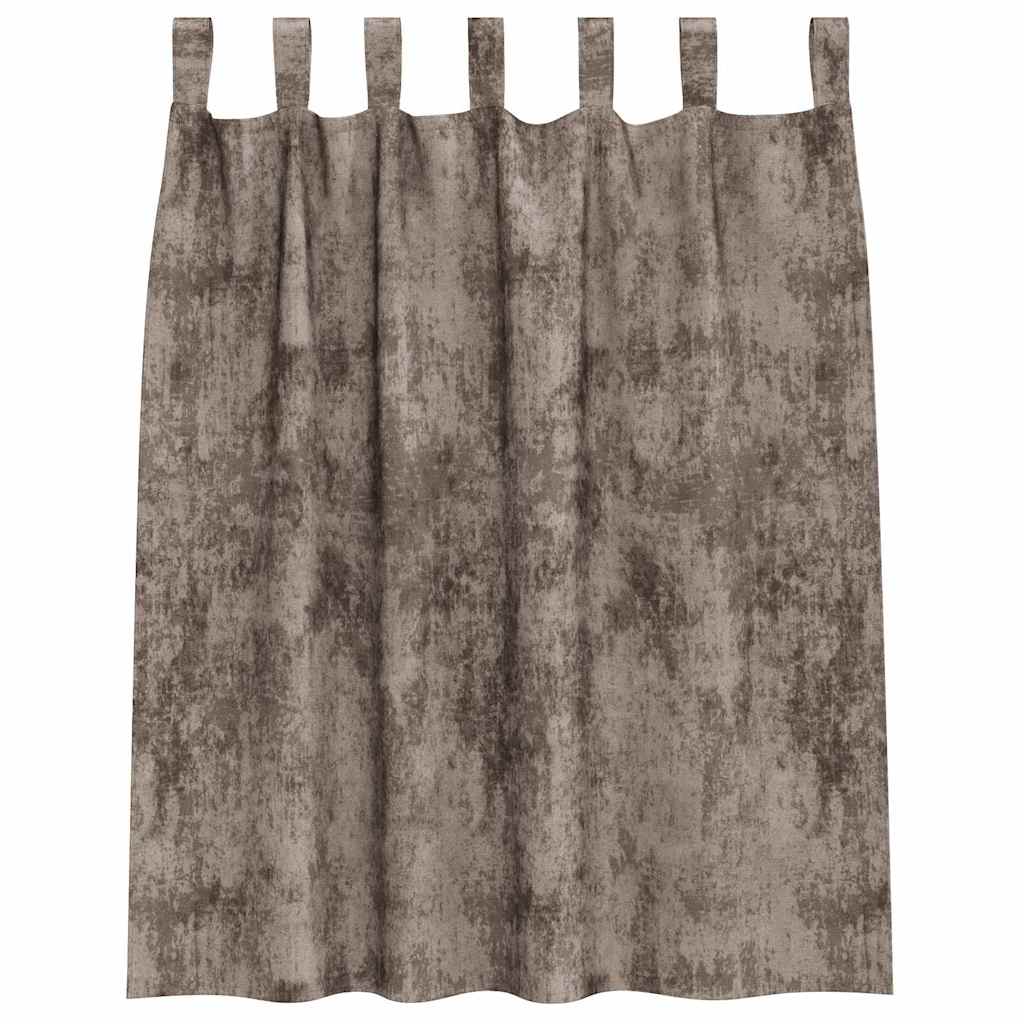 Samtvorhänge mit Vorhängen 2 pcs Cappuccino 140 x 140 cm Samt