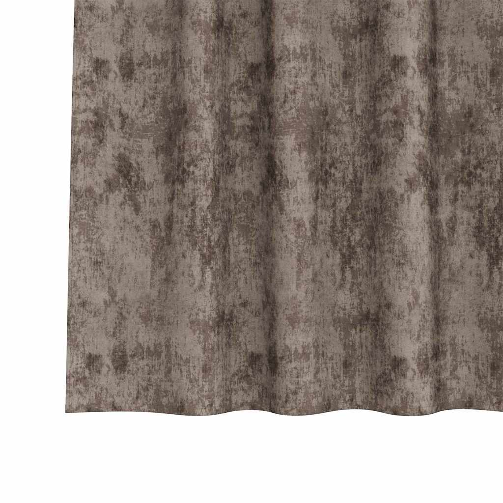 Samtvorhänge mit Vorhängen 2 pcs Cappuccino 245 x 140 cm Samt