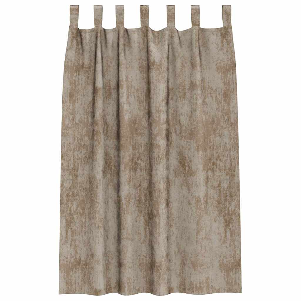 Rideaux en velours avec rideaux 2 pcs Champagne 175 x 140 cm Velours