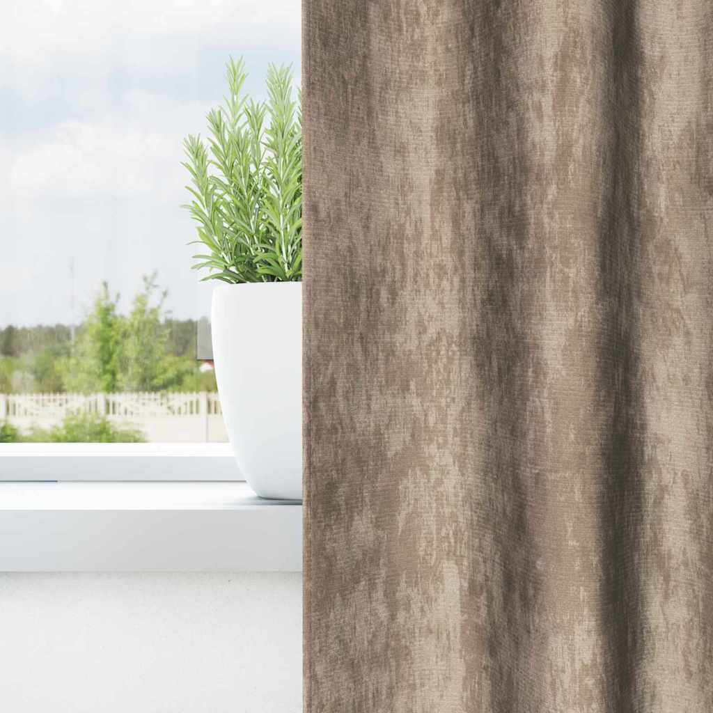 Samtvorhänge mit Vorhängen 2 pcs Champagner 245 x 140 cm Samt