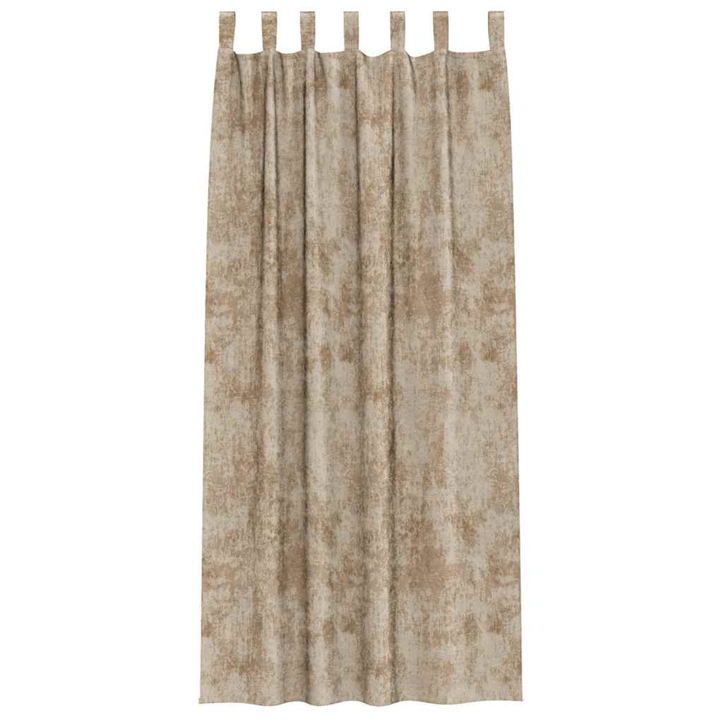 Rideaux en velours avec embrasses 2 pcs Champagne 260 x 140 cm Velours
