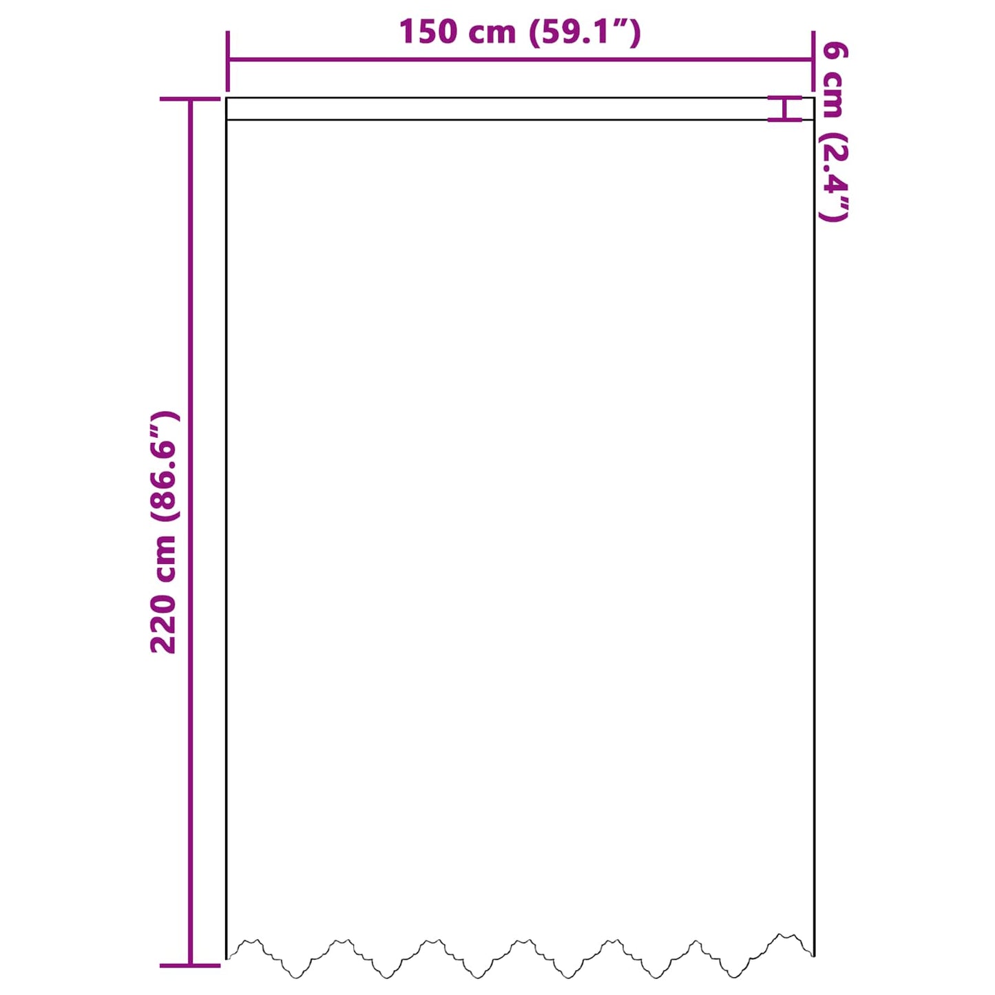 Lace Curtain with Drapes Floral White 220x150cm Polyester