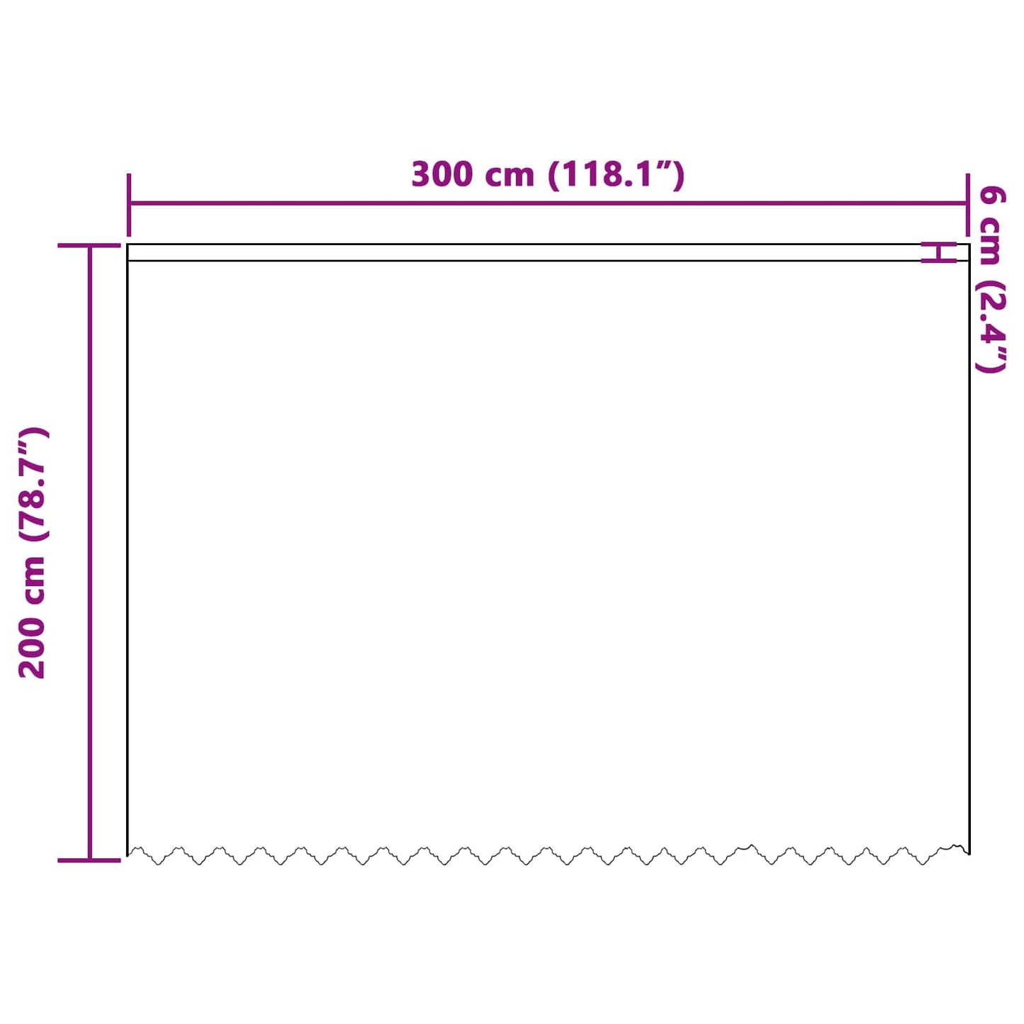 Lace Curtain with Drapes Floral White 200 x 300 cm Polyester