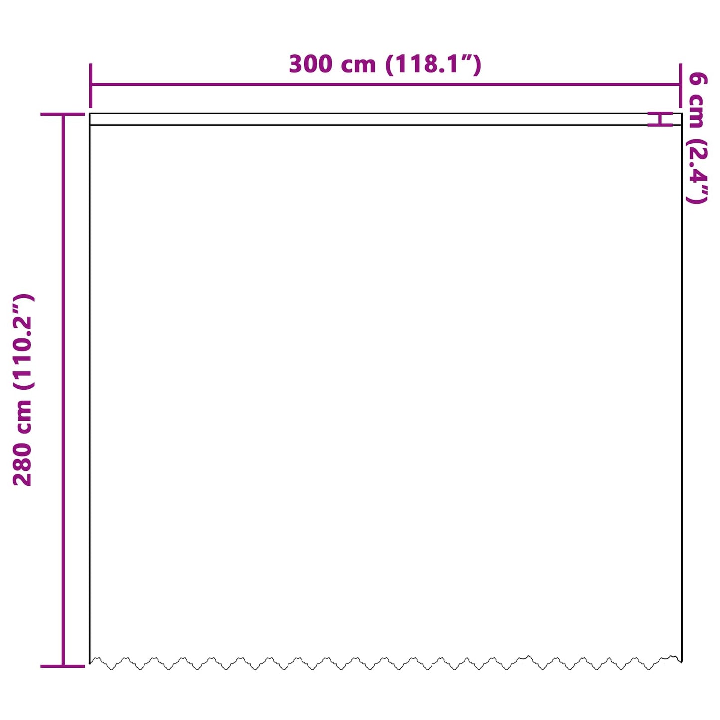 Lace Curtain with Drapes Floral White 280 x 300 cm Polyester