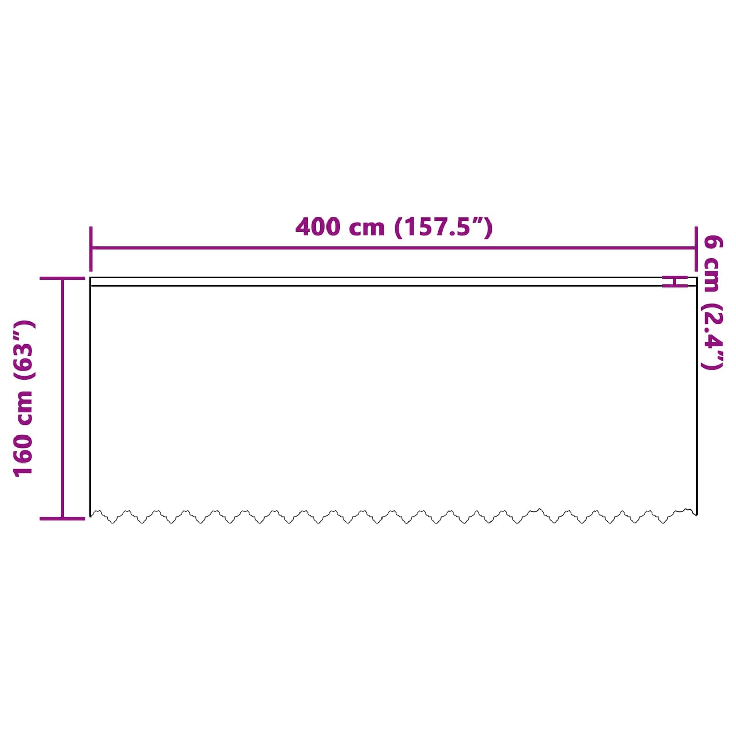 Lace Curtain with Drapes Floral White 160 x 400 cm Polyester