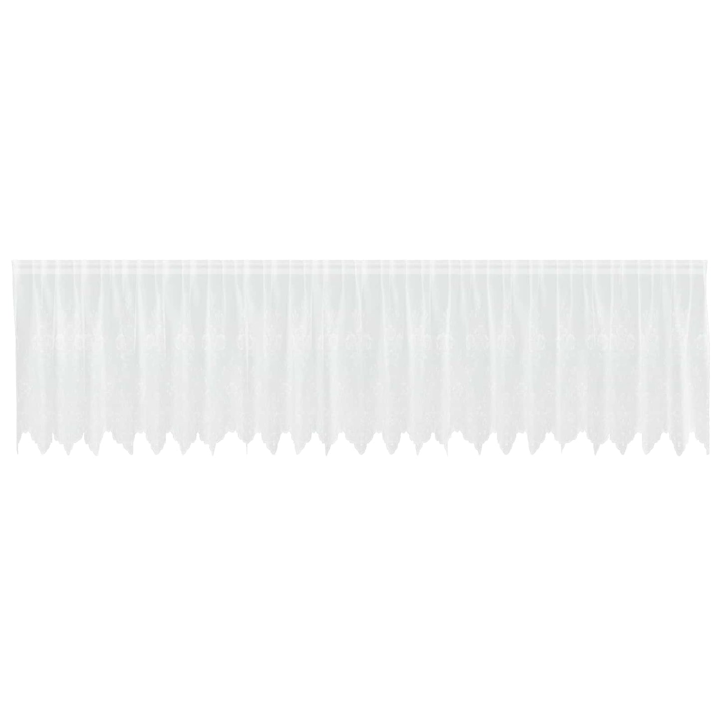 Voilage avec rideaux fleurs blanc 80 x 600 cm polyester