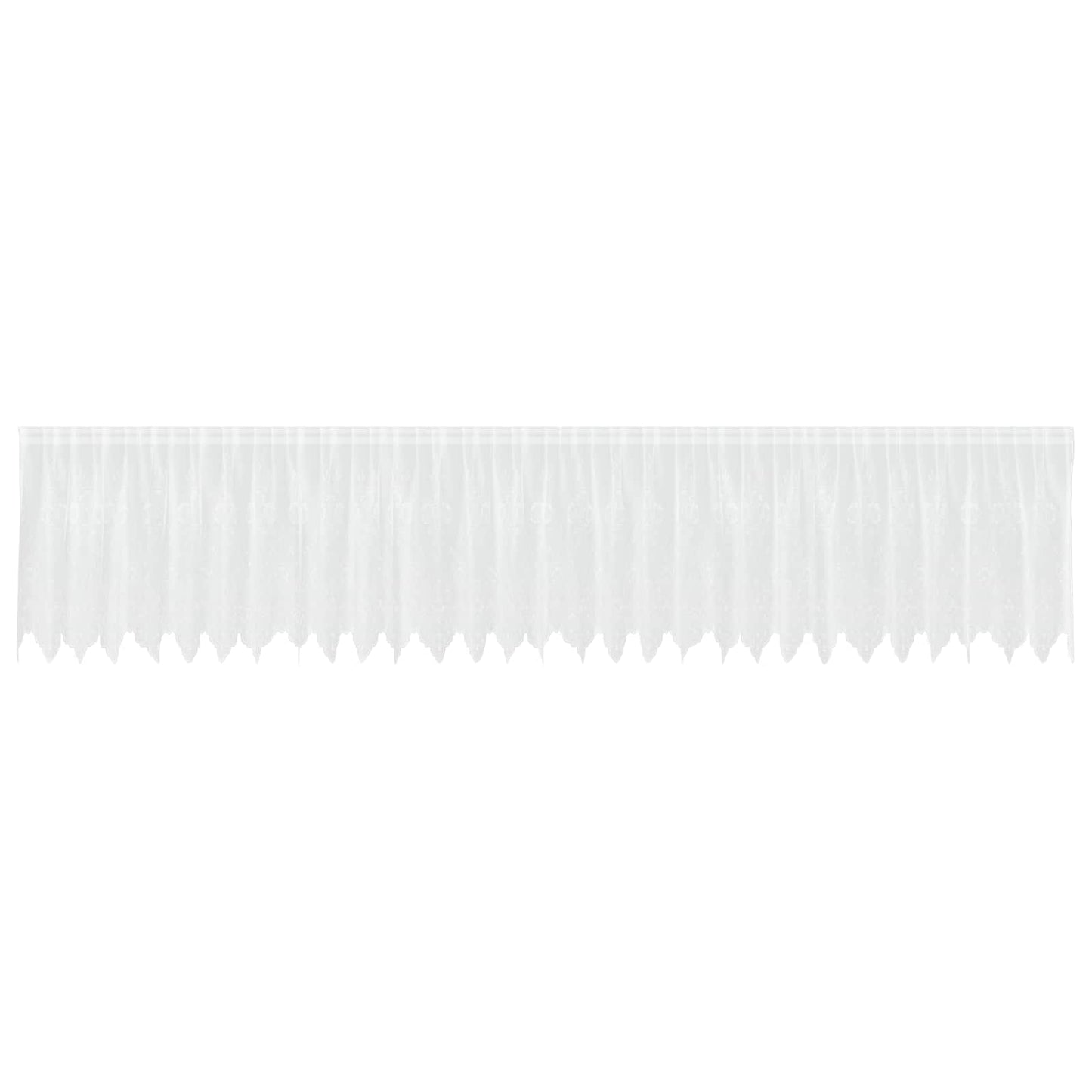Voilage de pointe avec rideaux à motif floral blanc 120 x 750 cm polyester