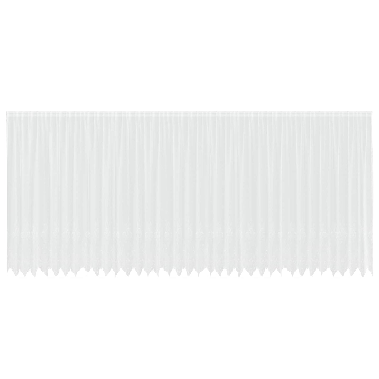 Voilage en dentelle avec rideaux à motif floral blanc 200 x 900 cm polyester