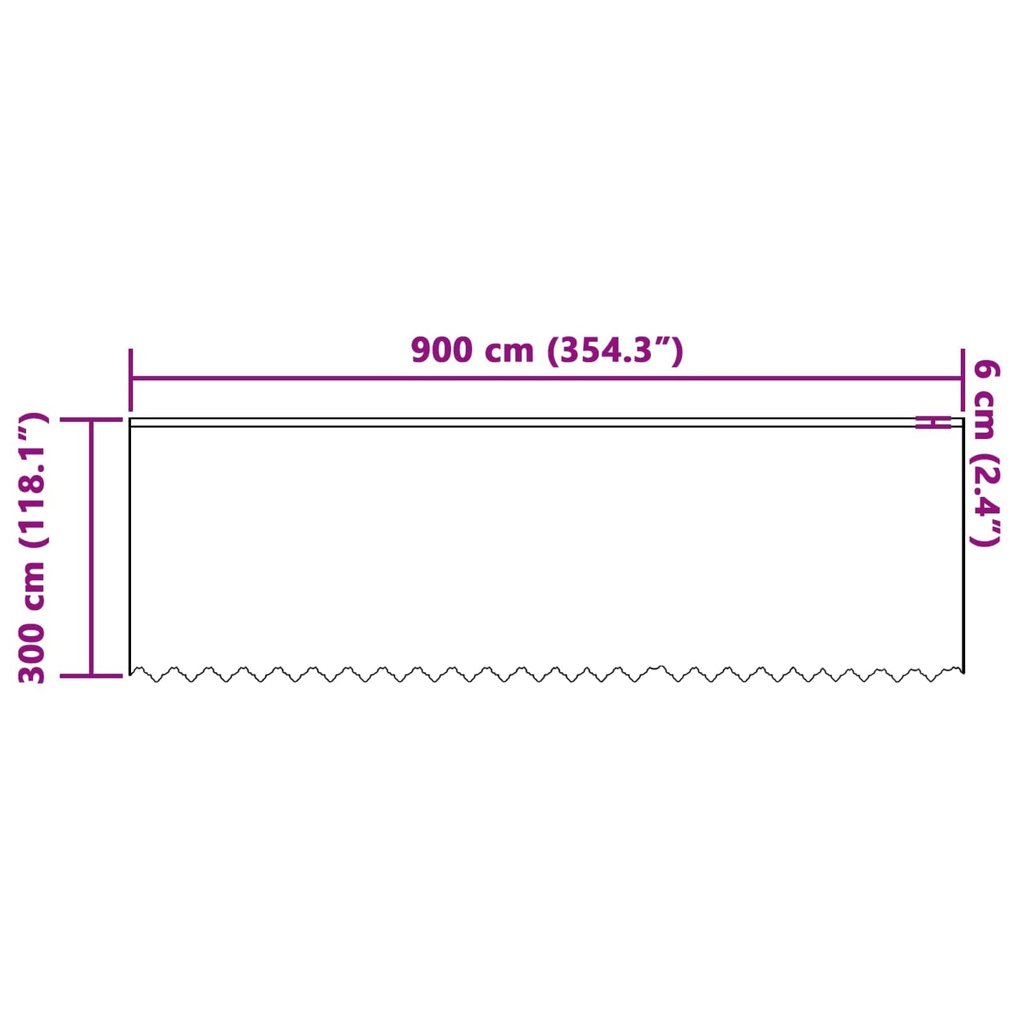 Rideau en dentelle avec rideaux à motif floral blanc 300 x 900 cm polyester