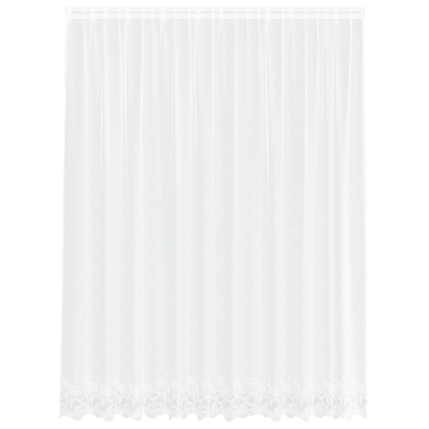 Rideau à passants avec voilages blanc 300 x 245 cm polyester