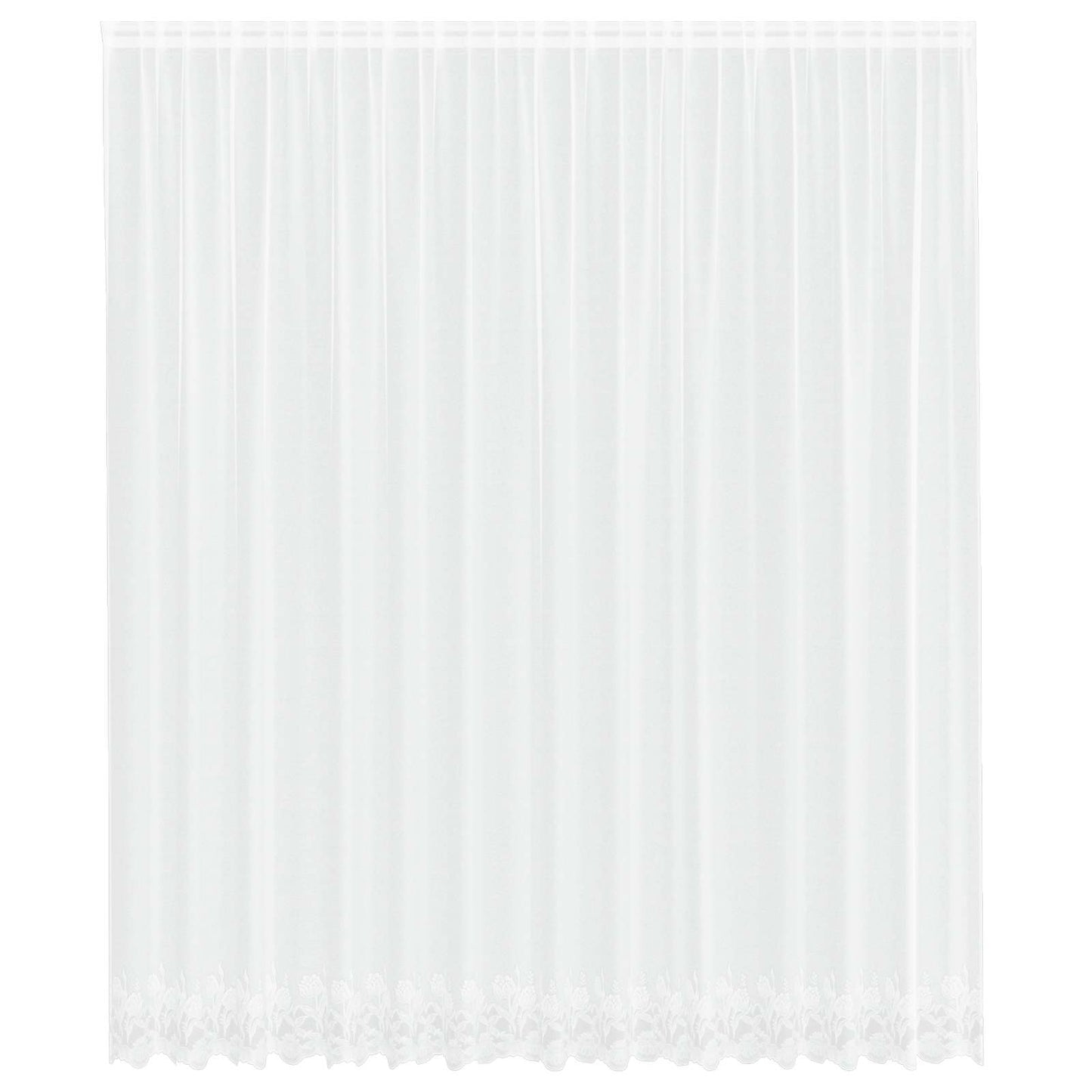 Voilage avec rideaux floraux blanc 260 x 400 cm polyester
