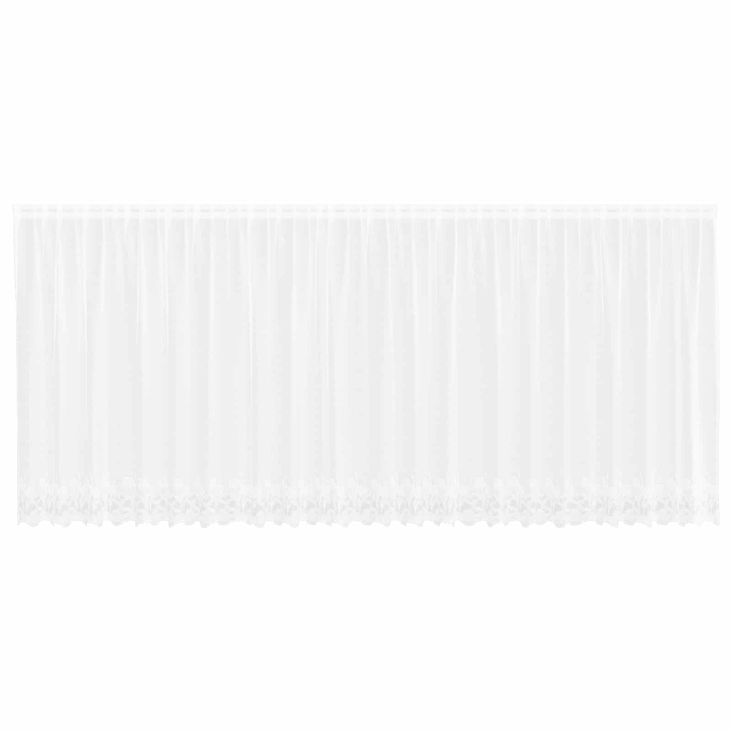 Voilage en dentelle avec rideaux à motifs floraux blanc 140 x 600 cm polyester
