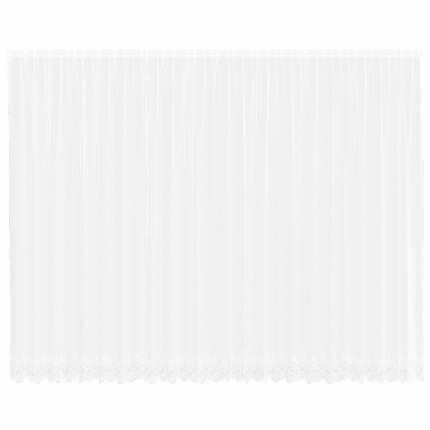 Rideau en dentelle avec cantonnières florales blanc 300 x 600 cm polyester