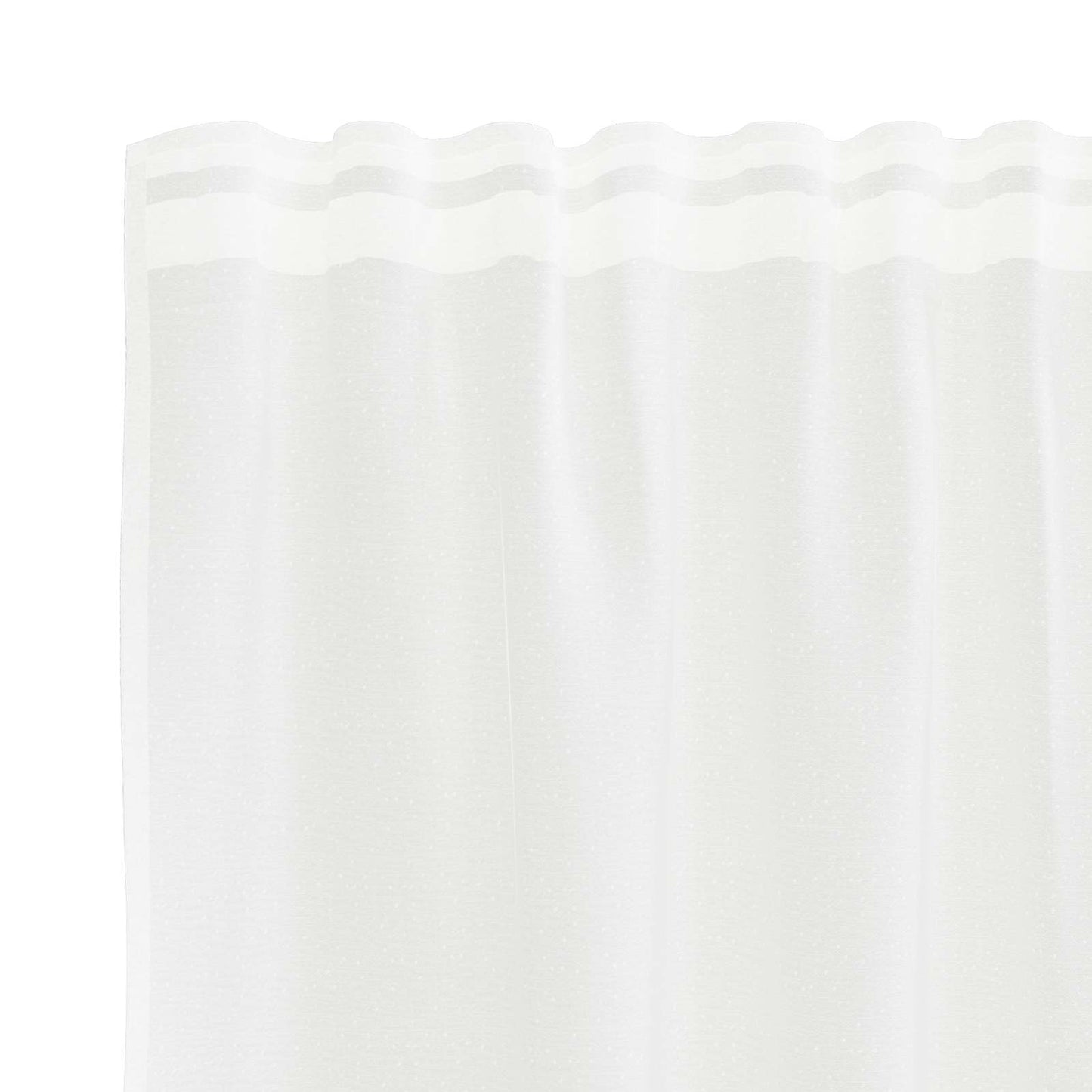 Lace Curtain with Floral Drapes White 245 x 750 cm Polyester