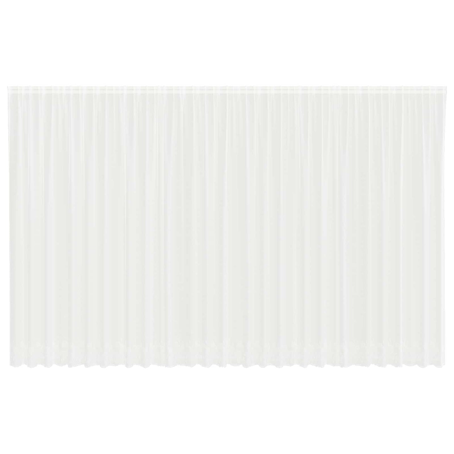 Voilage dentelle avec rideaux fleuris blanc 280 x 750 cm polyester