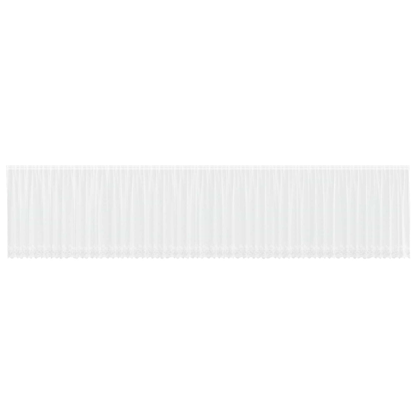 Lace curtain with drapes White 1200 x 140 cm Polyester