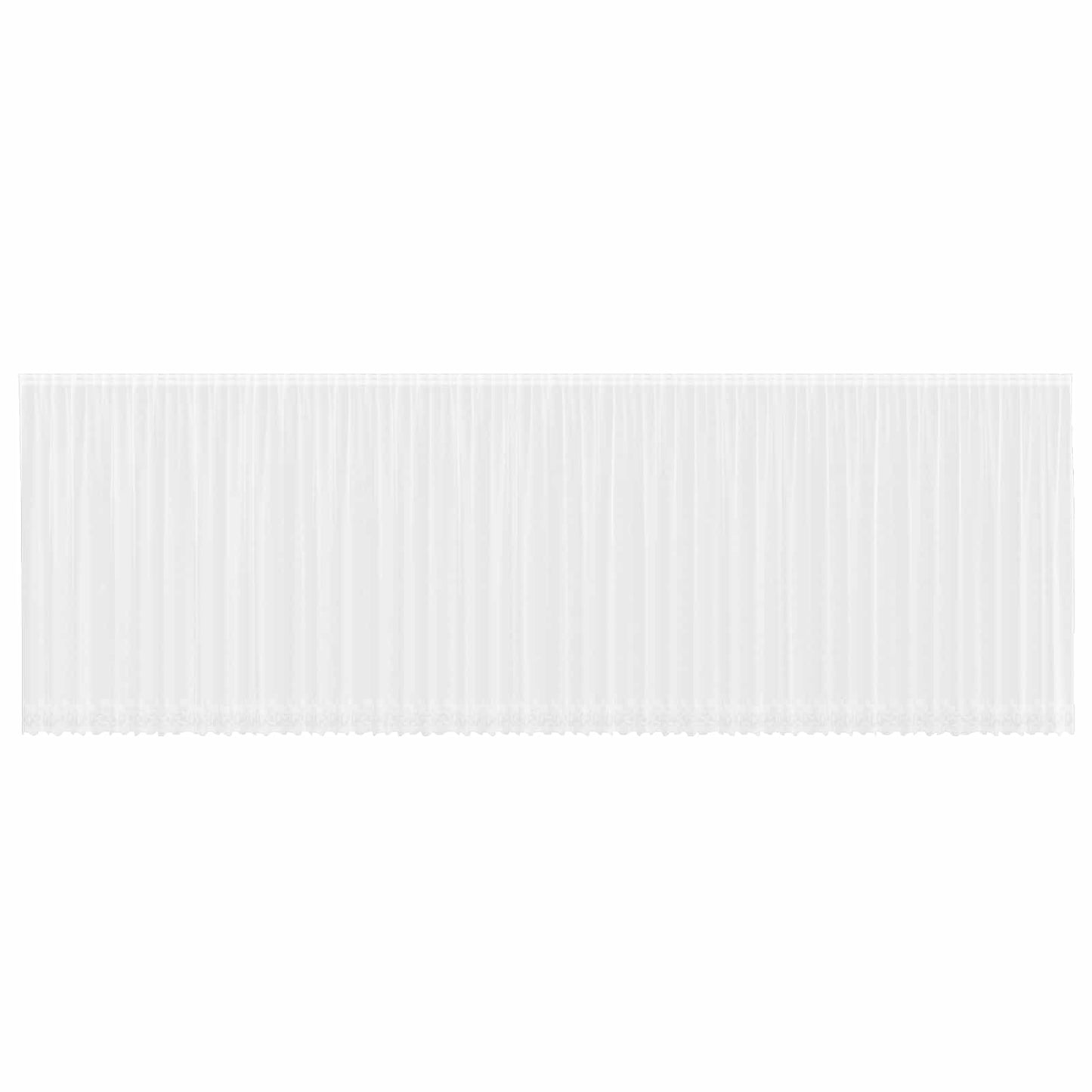 Lace Curtain with Drapes White 245 x 1200 cm Polyester