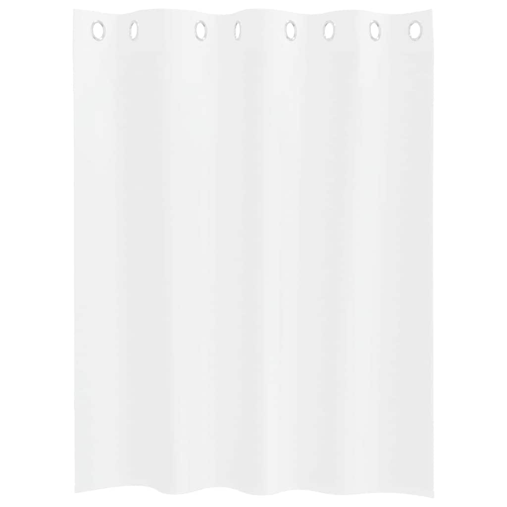 Sheer Curtain with Drapes 2 pcs White 140 x 140 cm Polyester