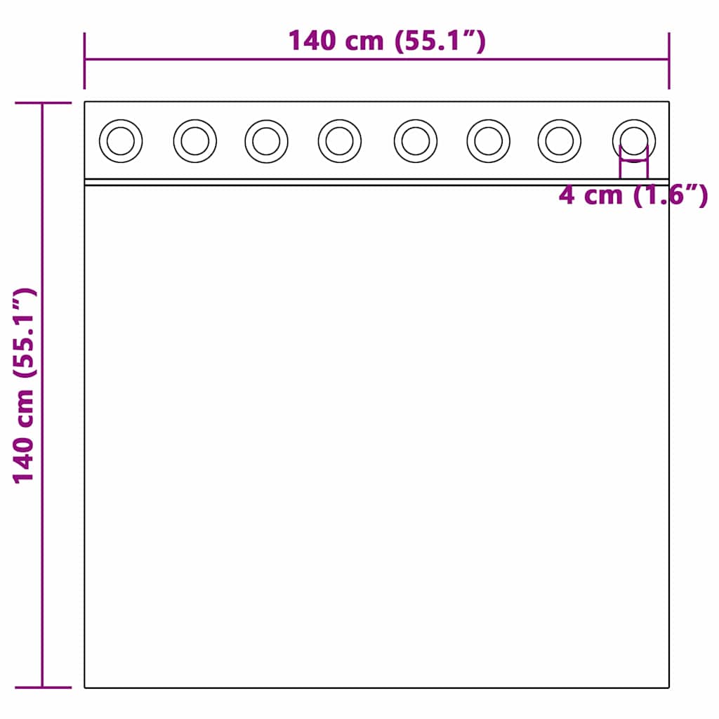 Sheer Curtain with Drapes 2 pcs White 140 x 140 cm Polyester