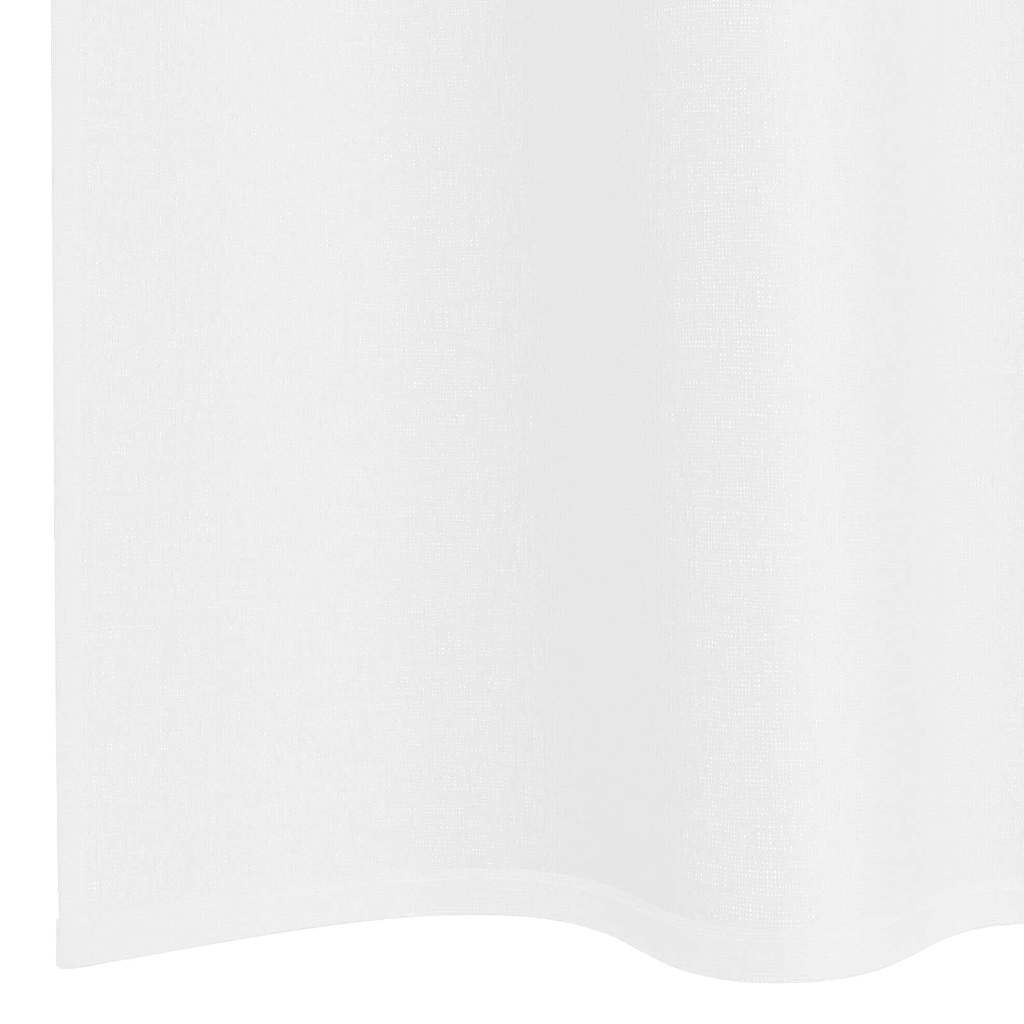Voilage avec rideaux 2 pièces Blanc 245 x 140 cm Polyester