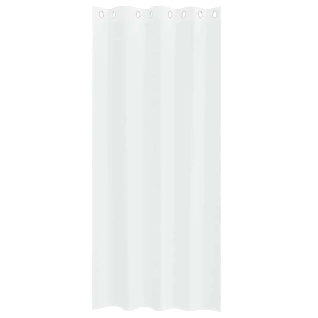 Voilage avec rideaux 2 pièces Blanc 245 x 140 cm Polyester