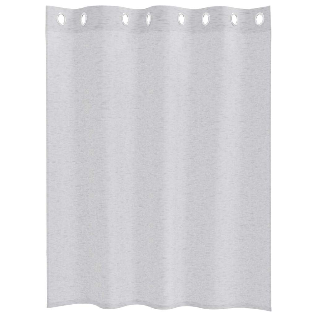 Voilage 2 pièces Gris clair 140 x 140 cm Polyester
