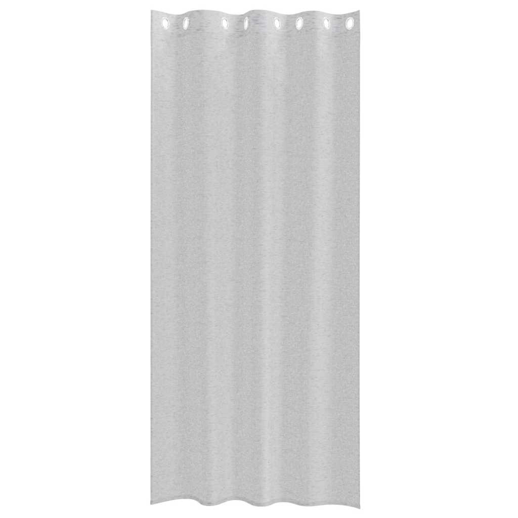 Voile-Vorhang 2 pcs Hellgrau 245 x 140 cm Polyester