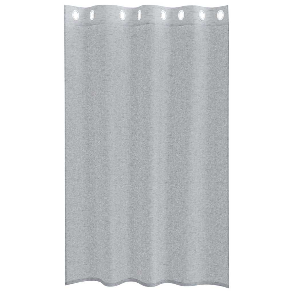 Voilage 2 pièces gris foncé 175 x 140 cm polyester