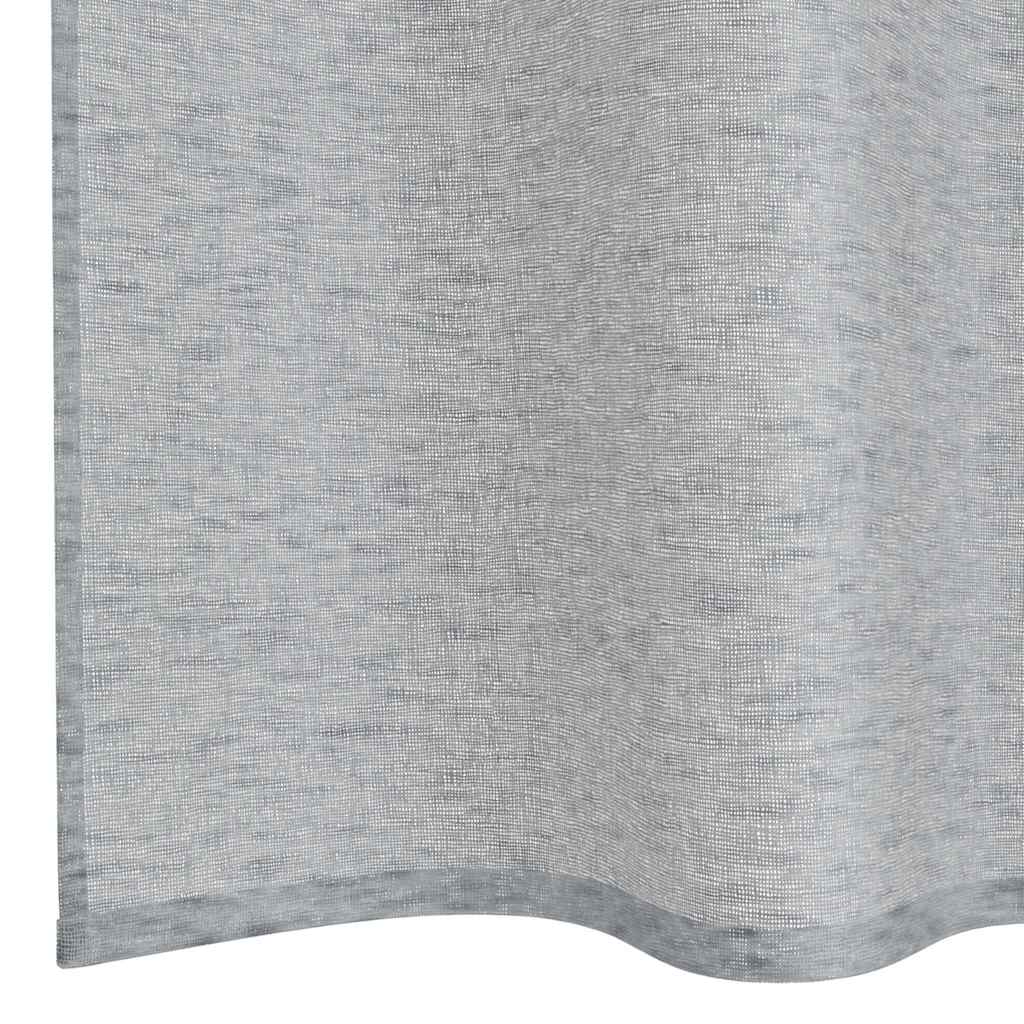 Voile-Vorhang 2 pcs Dunkelgrau 260 x 140 cm Polyester