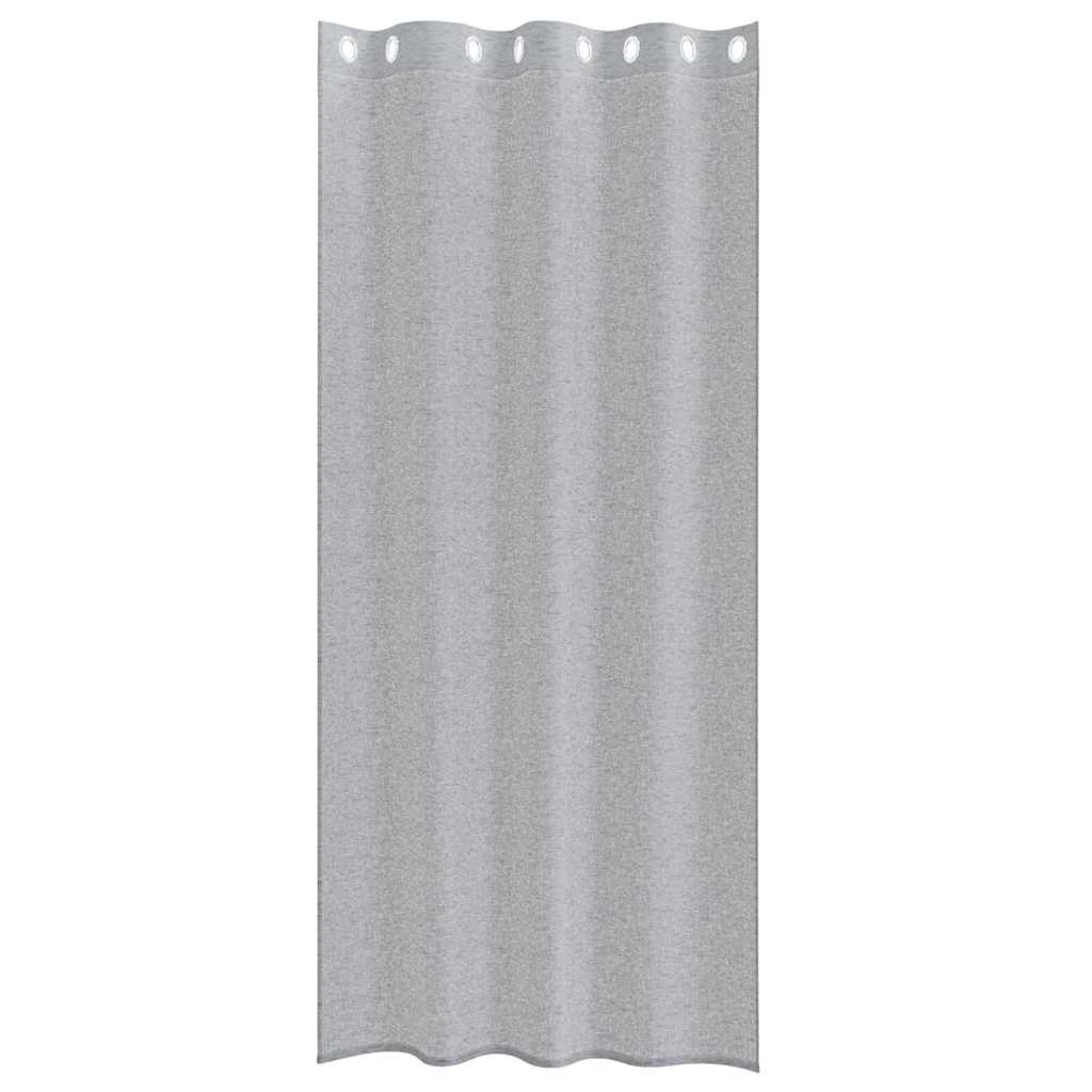 Voile-Vorhang 2 pcs Dunkelgrau 260 x 140 cm Polyester