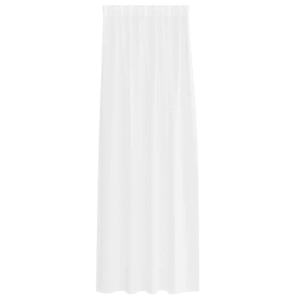Voilage avec rideaux 2 pièces Blanc 260 x 140 cm Polyester