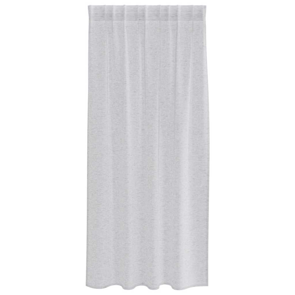 Voile-Vorhang 2 pcs Hellgrau 175 x 140 cm Polyester