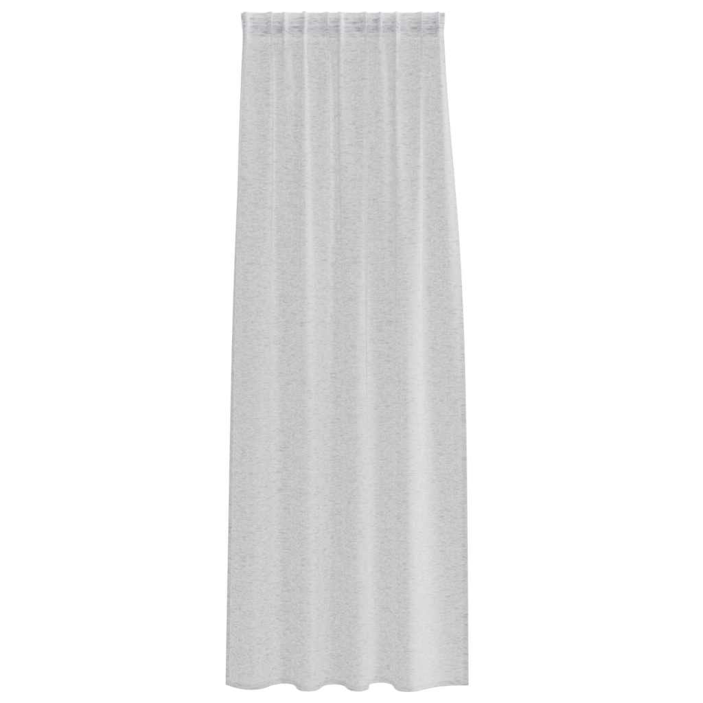 Voile-Vorhang 2 pcs Hellgrau 225 x 140 cm Polyester