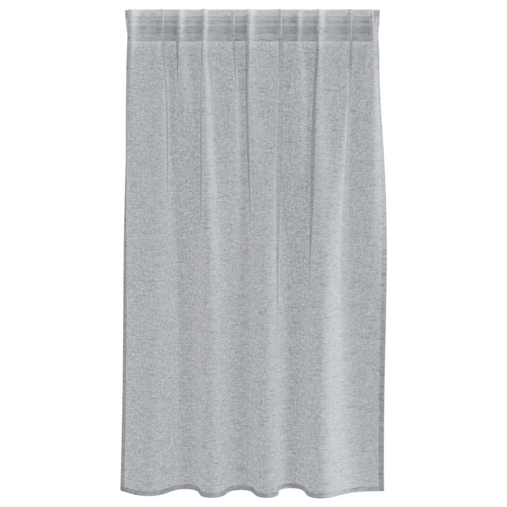Voilage 2 pièces Gris foncé 140 x 140 cm Polyester